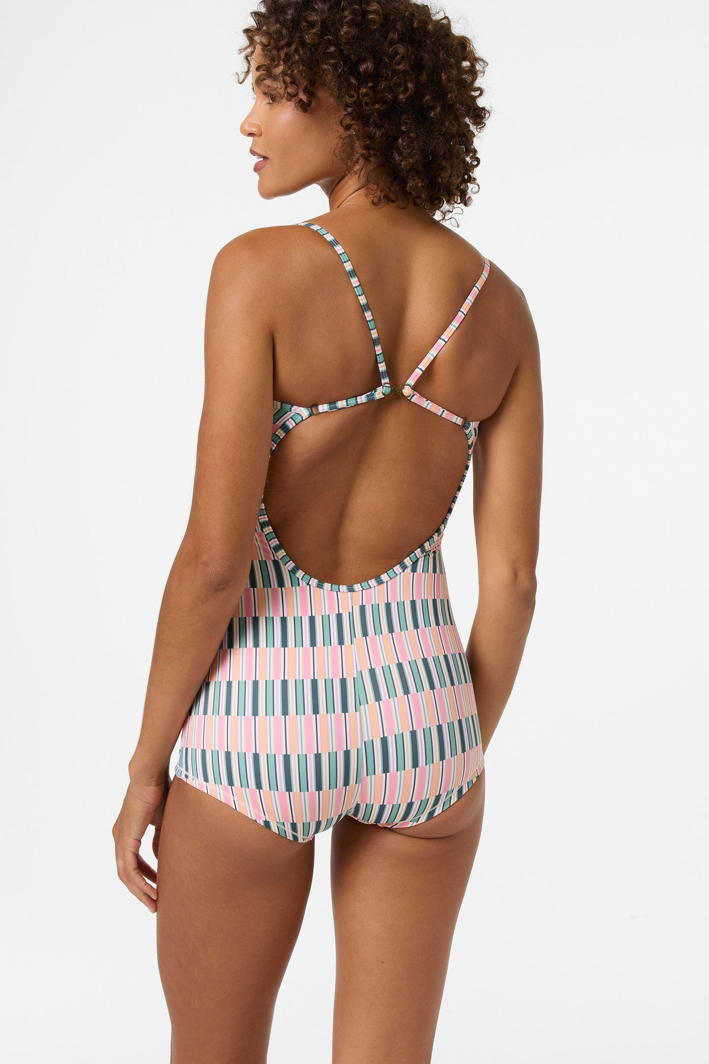 Performance Shadow Bay Printed One-Piece