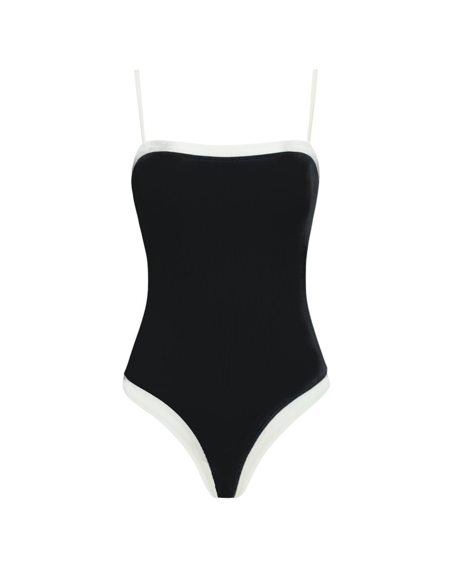 Tess One Piece Swimsuit - Black-Cream