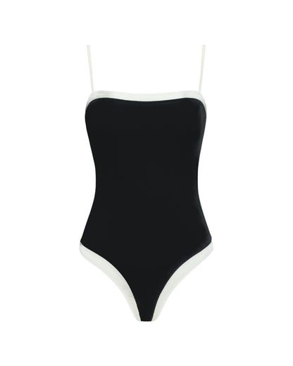 Tess One Piece Swimsuit - Black-Cream