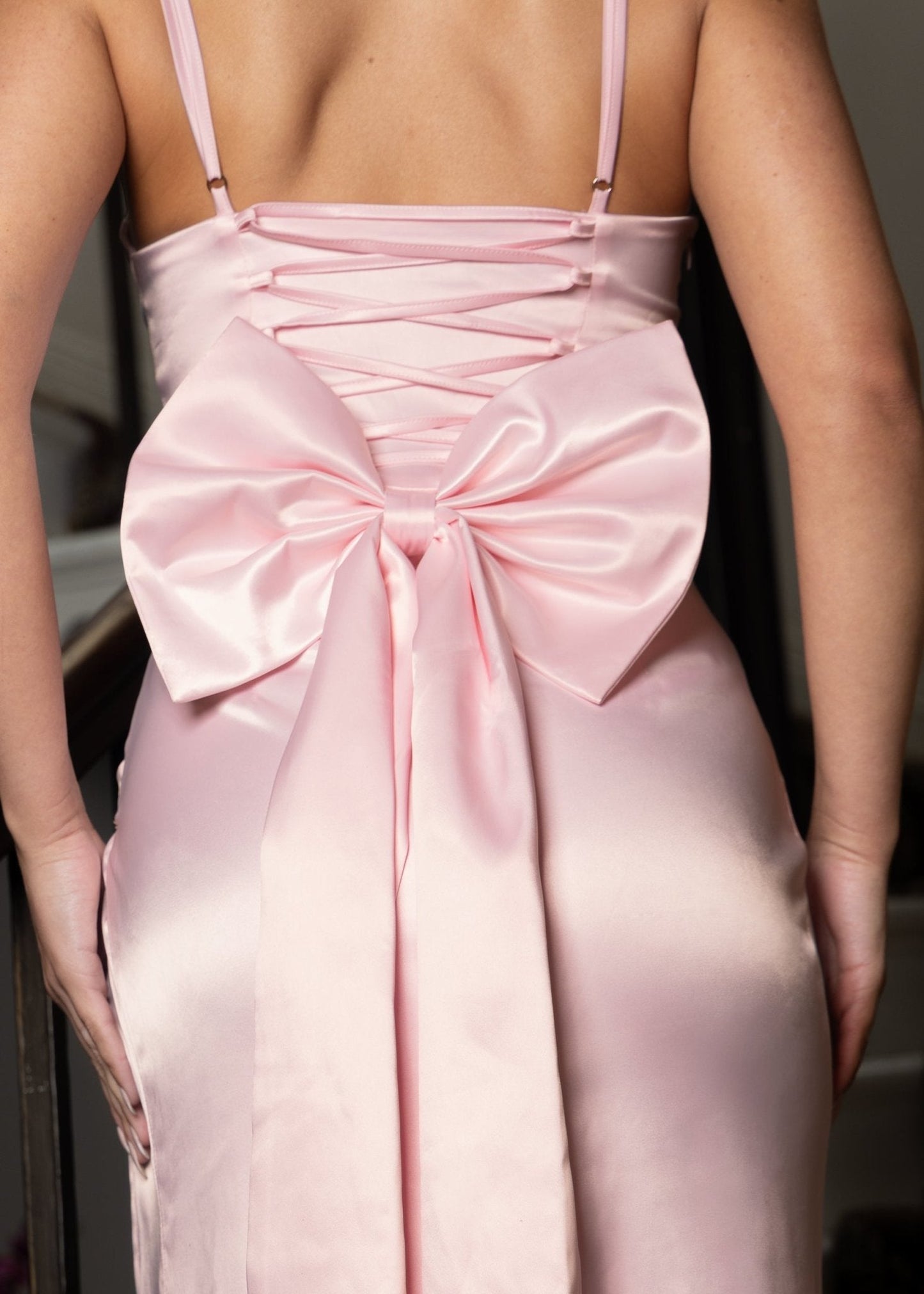 Timeless Statement Bow Gown - Pink