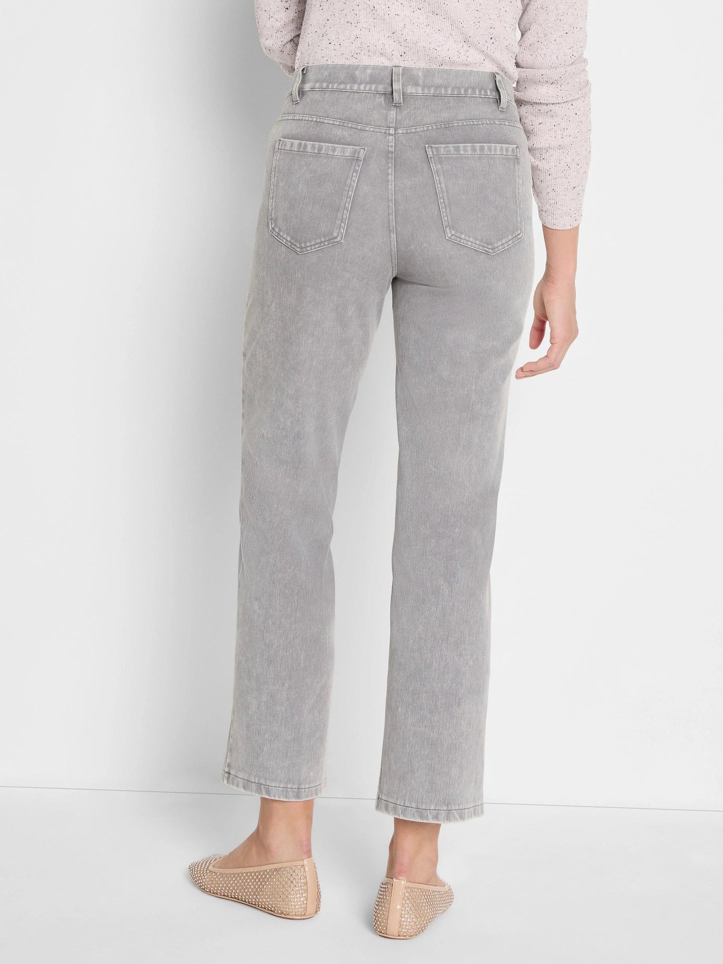 Recess Straight Knit Ankle Pull On Jeans