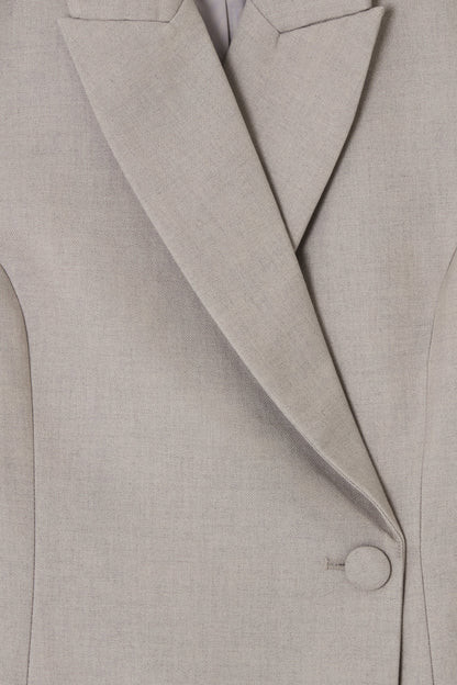 Wool Mix Tailored Blazer Dress