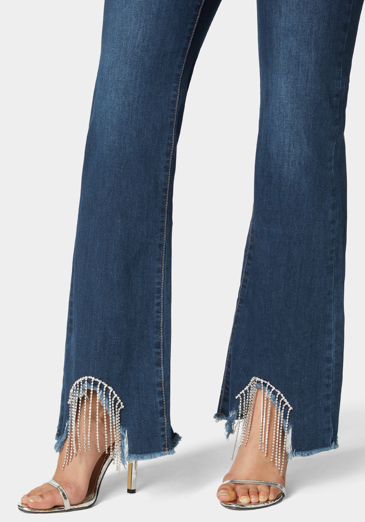 Flare Pant With Rhinestone Fringe