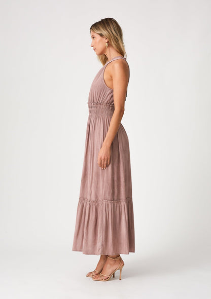 Neve Smocked Halter Maxi Dress